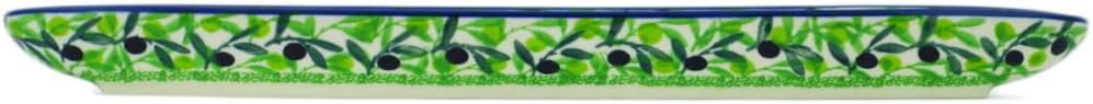 Polmedia Polish Pottery Olive Dish UNIKAT - Olive Grove Pattern Handmade in Boleslawiec Poland by Ceramika Artystyczna + Certificate of Authenticity