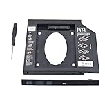 Multibao Laptop 2nd HDD SSD DVD Bay Caddy Adapter for 2.5''/9.5mm Universal CD/DVD-ROM SATA TO SATA Hard Drive External Enclosure