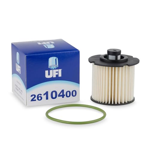 UFI Filters, Filtro Gasolio 26.104.00, Filtro Gasolio per Ricambio, Adatto a Auto, Applicabile su Modelli Citroen, C3, C4, C5, DS, Ford, Opel Combo, Grandland, Vivaro, Zafira, Peugeot, Toyota Pro Ace
