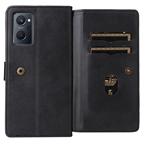 Casos de flip de smartphone Para O Caso De Proteção Contra A Carteira De Oppo Realme 9i, Pu Casca Pr