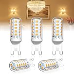 Bonlux G9 LED Bulbs Warm White 2200K Amber Dimmable, G9 220-240V 50hz Max 4W LED Replace 25W, 28W, 33W, 40W Halogen GU9 Socket Capsule Bulb, G 9 Energy Saving A Eye Protection Light Bulbs, Pack of 5