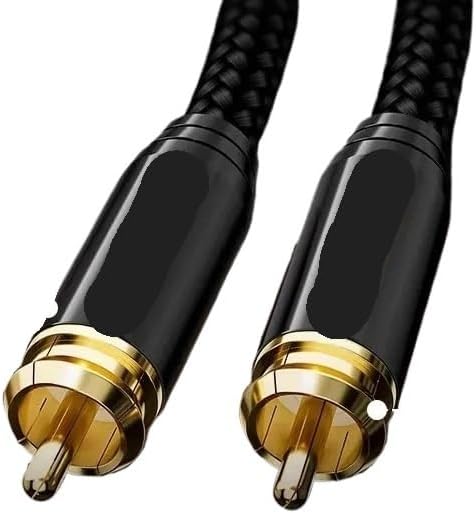 Digital Audio Coaxial Cable 75Ω high end R/CA to R/CA Male Stereo HiFi Subwoofer Cable(0.5m)