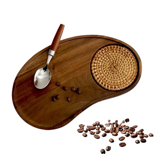 Bandejas Decorativas para Mesa De Centro | Tablas De Servir De Madera,Bandeja de Desayuno,para Tu Mesa De La Sala De Estar Café Desayuno Almuerzo Patio Té De La Tarde