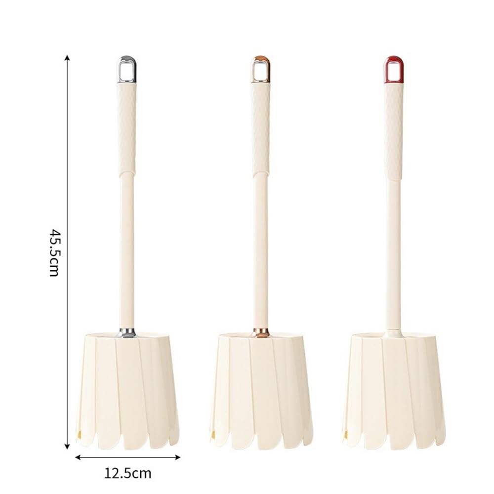 1 brosse de toilette avec base à manche long, nettoyage en profondeur