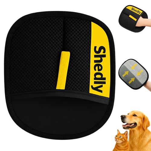 Best Tool for Dog Hair on Couch: Top Picks for Effortless Cleaning 4 Shedly Sweep Pro Pet Hair Remover Glove Mitt - Electrostatic Hair Removal Glove for Cats & Dogs - Reusable Washable Magic Brush for Couch, Clothing, Carpet, Furniture, Car Seats (1PCS)