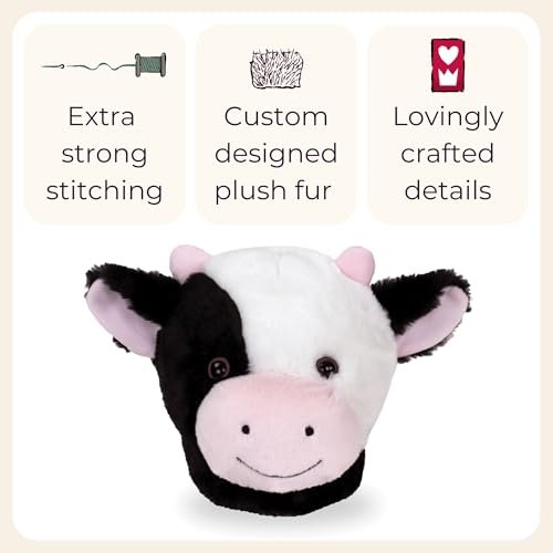 Fuzzy Cow Slippers for Women and Men - Cozy Plush Holstein Cattle Slippers for Adults4