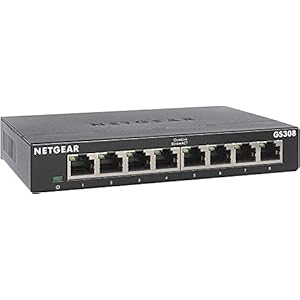 NETGEAR 8 Port Gigabit Network Switch GS308 | Ethernet Switch | Ethernet Splitter | Plug-and-Play | Silent Operation…