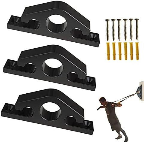 Wpbhk 3 Pcs Resistance Band Wall Anchors - Space Saving Wall Mount Anchors for Home Gym Workouts, Strength Training, Physical Therapy Exercise,Fitness,with Mounting Screws