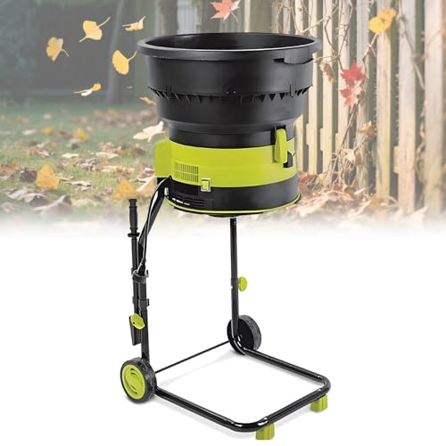 2500w Broyeur À Feuilles Électrique Broyeur de Feuilles de Jardin Broyeur de Compost Broyeur de Feuilles Sans Lame pour Nettoyage de Cour Compostage,60M