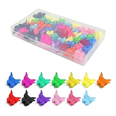 Paquete de 56 minipinzas de pelo de mariposa con caja organizadora Cover