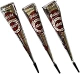 Naturel Lot de Cone de henné par 3 - Couleur naturelle coloration semi permanente henna pret a l\'emploi Magix