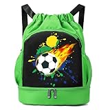 YOUYIKE Schwimmtasche Kinder, Fußball Sportbeutel Junge mit Kordelzug...