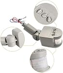 PIR Motion Detector, Motion Sensor Replacement, AC110-220V, Waterproof Outdoor,Human Body Sensor for LED Light, Auto Dusk to Dawn Inductor Switch (Grey)