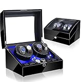 ★ Una para todos: este Watch Winder tiene 4 Winder Space y 6 espacio de almacenamiento, que proporcionan la máxima flexibilidad. Cáscara de madera + pintura de piano + Reloj de espuma de memoria Pillows + vidrio acrílico + motor extremadamente silencioso.