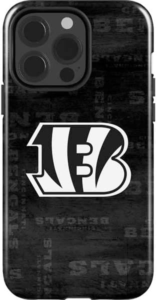 Skinit Impact Phone Case Compatible with iPhone 14 Pro - Officially Licensed NFL Cincinnati Bengals Black & White Design