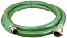 Abbott Rubber PVC Suction Hose Assembly, Green, 3" Male X Female Cam And Groove, 40 psi Max Pressure, 25' Length, 3" ID