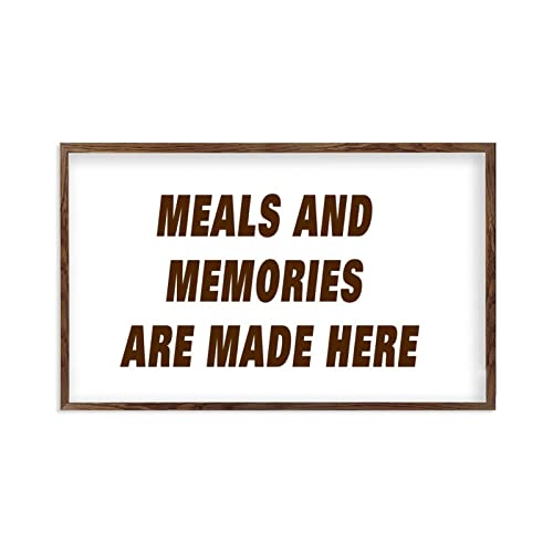 Panneau mural vintage en bois cadre rectangulaire tableau deco cuisine et salle a manger