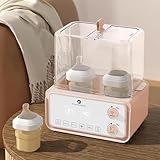 StarAndDaisy Sterilizer for Feeding Bottles / 6 in 1 Baby Bottle Warmer for Baby Food/ Baby Sterilizer / Warmer Machine with 24-Hour Smart Thermostat, Acutomatic Power off Protaction, Defrost Feature, Smart Touchscreen Display -Pink