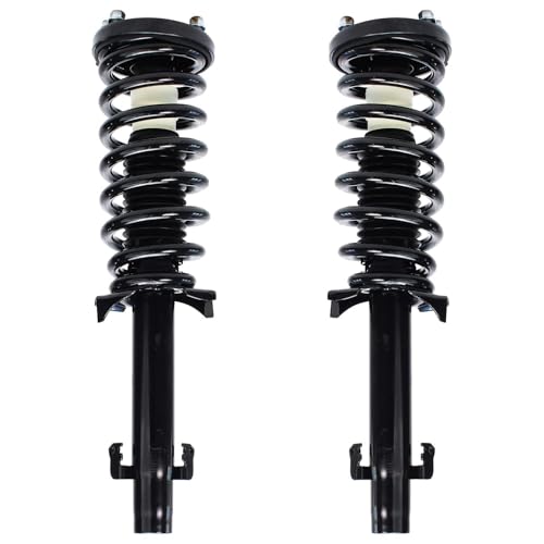 Image of Detroit Axle - Front 4pc Steering Knuckles Kit for 08-12 Honda Accord, 2 Steering Knuckles & Wheel Bearing Hubs 2 Struts w /Coil Spring 2008 2009 2010 2011 2012 Replacement Suspension