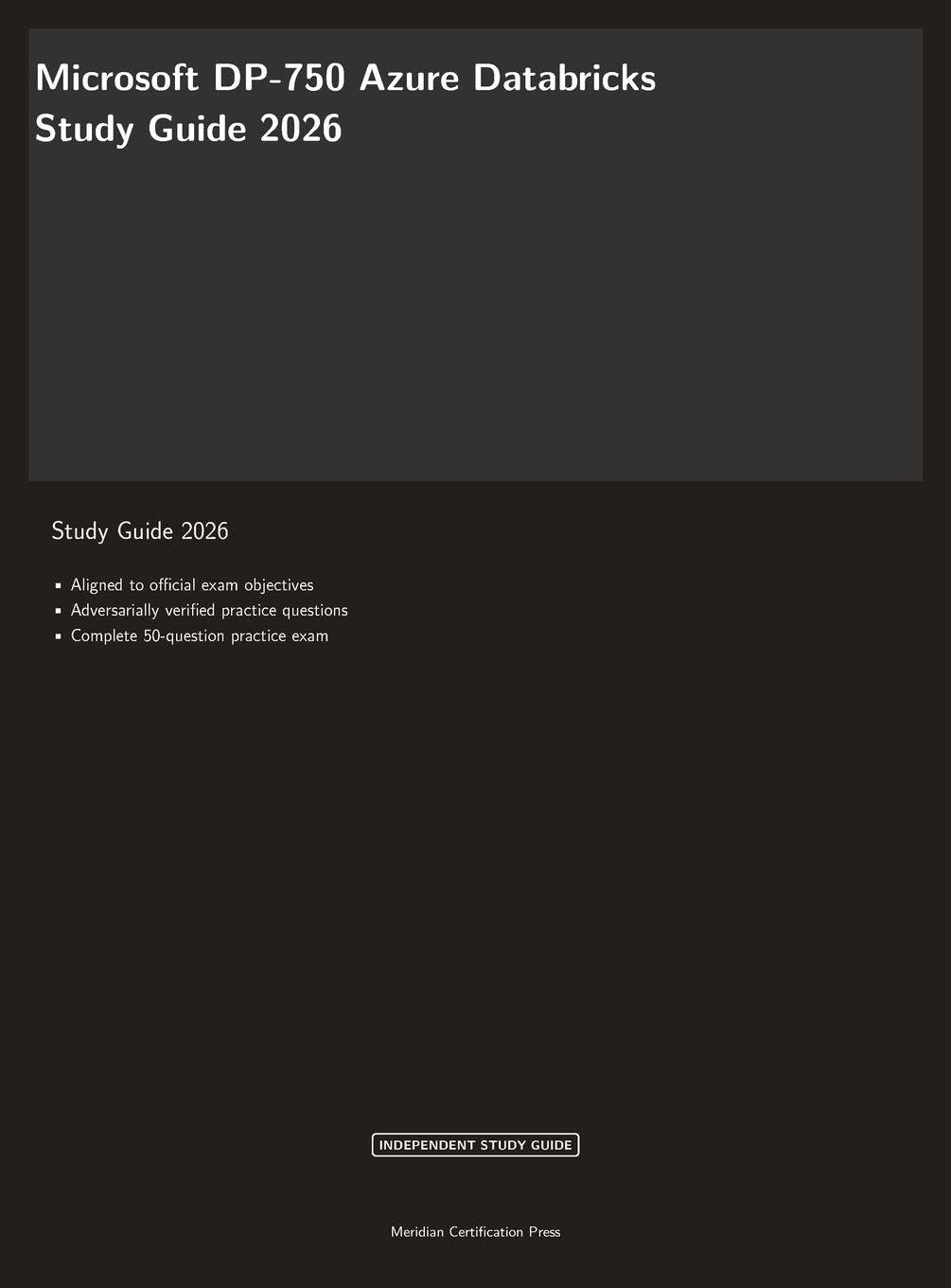 Microsoft DP-750 Exam Study Guide 2026: Azure Databricks Data Engineer Certification