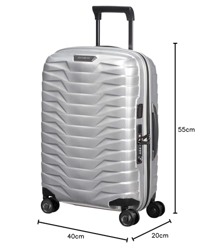 Image of Samsonite PROXIS Spinner Expandable Silver HARDSIDE Cabin Luggage