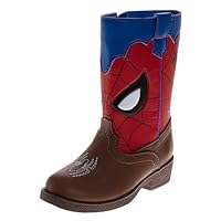 Josmo Kids Character Cowboy Boots Paw Patrol Cars Lightning McQueen Spider-Man Calf High Western Country Boots for Boys 5-10 Toddler/ 11-12 Little Kid