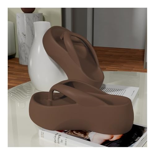 Sandals, Women's 7.0" Height Boost Flip Flops - Thick Cushion Summer Beach Sandals Slippers2