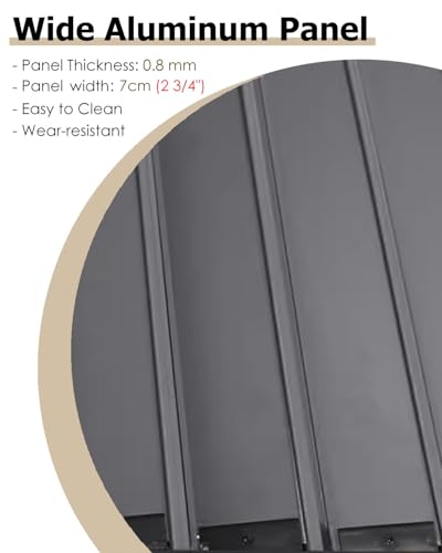 Porte pliante rétractable sans perçage métallique avec clé