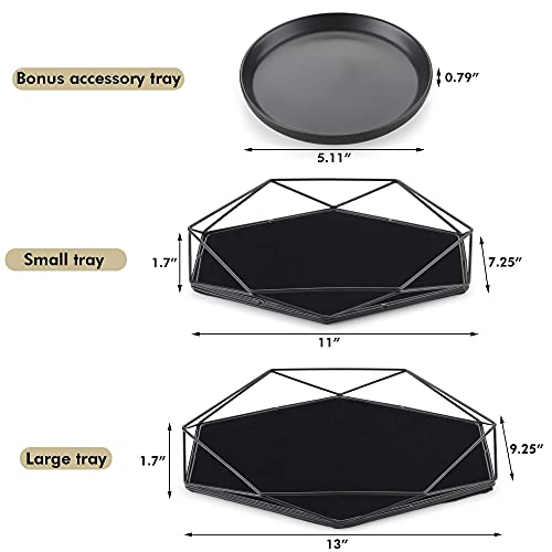 Mili Home Black Decorative Tray Large Perfume Tray Bathroom Trays Makeup Trays For Vanity, Perfume Organzier And Holder, Coffee Table Decor #TOP5