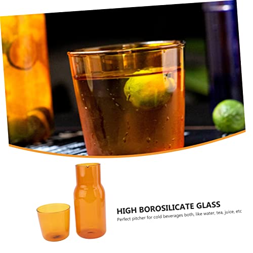 Set de copa de vidrio con tetera y botella para bebidas frías miniatura 7