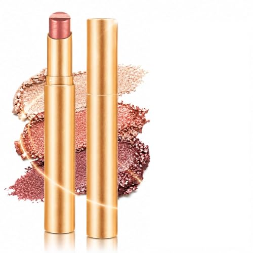 BIVYAX 1 Lápiz de Sombra de Ojos en Naranja Cobrizo con Purpurina y Efecto Brillante, sombra de ojos en barra Versátil para Maquillaje Diario, Perfecto como Iluminador y para la Zona del Lagrimal