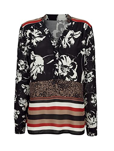 Alba Moda Schlupfbluse Erwachsene-Weiblich Figurumspielend Schwarz, Cognac,...