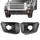 COOL STAR Front Bumper Moldings End Caps Compatible With Toyota Tundra 2014-2021 Replaces 521120C...