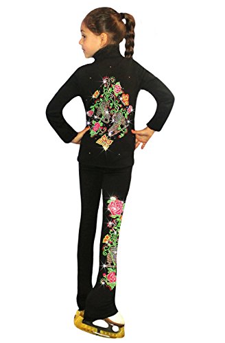 Ice Fire Polartec Figure Skating Jacket With Summer Skates Design (Child Medium) #TOP2