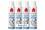 Newport Gas For Lighters 300ml Compatible with All Lighters BBQ, Candle, Camping, Gas, Kitchen, Cooking Lighter - Pack of 4 x 300ml