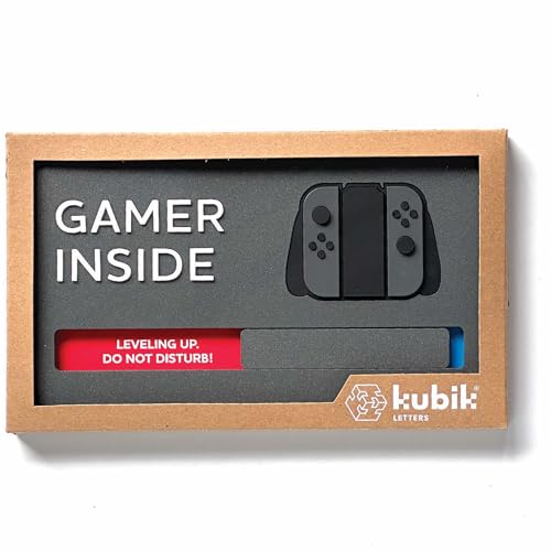 Kubik Letters Game Room Sign - Switch Edition - Gamer Sign - Gaming Door Sign - Gaming Room Decor - Gaming Accessories for Room - Gifts for Gamers - Gaming Stuff Do Not Disturb Sign for Bedroom Slider