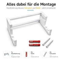 OSAZEE Wandhalterung für AVM FritzBox 5690 Pro – 9 cm Wandabstand für optimale Kabelführung – Überkopf & Untertisch montierbar – inkl. Schrauben & Dübel – Made in Berlin – Ansicht 7