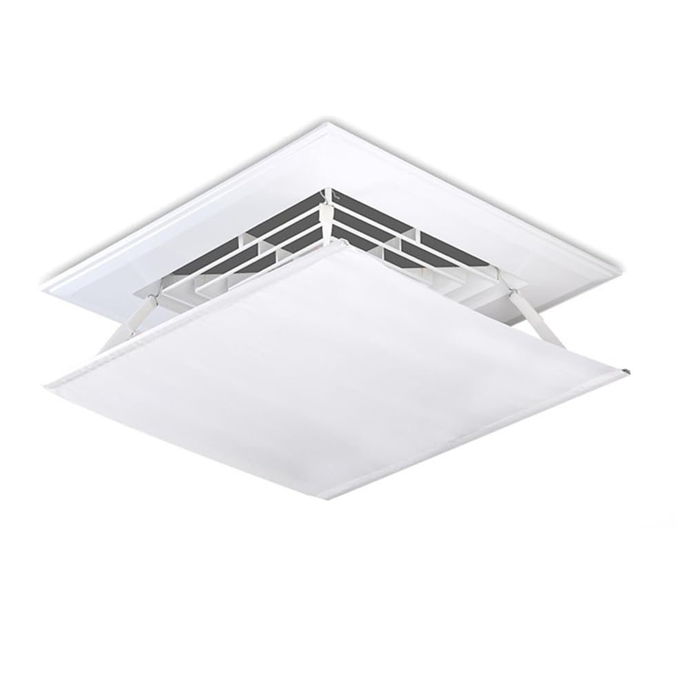 Deflettore del Condizionatore D'Aria per Soffitto Centrale Aria Condizionata Impedire All'Aria di Soffiare Direttamente Verso Le Persone,Angolo di Soffiaggio Regolabile Facile da Installare (45×45cm)