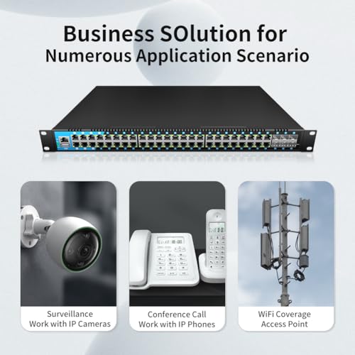 Commutateur Gigabit Ethernet IPv6 switch 48 ports administrable rack - 7