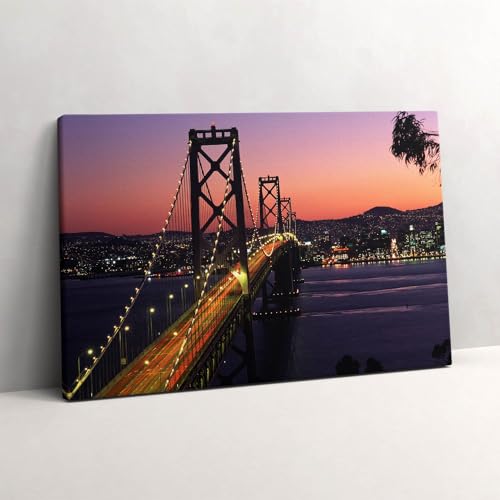 Image sur Toile 60x40cm Pont de San Francisco pour Habiller un Mur Vide