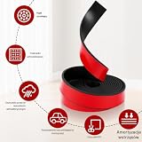 NUTKIT elastyczna taśma gumowa 3 m x 20 mm x 5 mm, samoprzylepna gumowa płyta z kauczuku neoprenowego, do uszczelek DIY, ochrona podłóg, ochrona przed wibracjami, antypoślizgowa