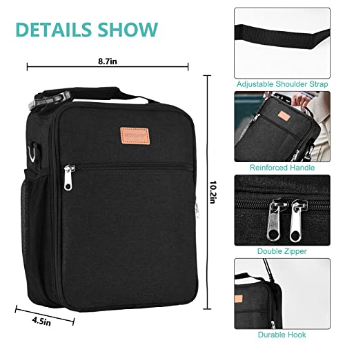Kissleaf Insulated Lunch Bag, Reusable Lunch Box For Men Women, Leakproof Cooler Small Lunch Bag With Adjustable Shoulder Strap For Adults One Size #TOP5