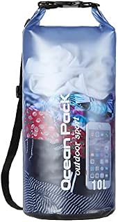 Baikeen Clear Waterproof Dry Bag,Roll Top 10L/20L Floating Waterproof Dry Bags Backpack for Kayaking Swimming Boating Camping