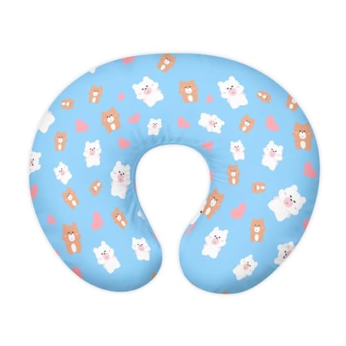 Zanxiantu Cartoon Bear Boys Nursing Pillow Covers Soft Breathable Breastfeeding Pillow Slipcover Baby Girls Nursing Pillow Cover Snuggle Me Nursing Pillow Cover