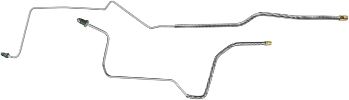 Inline Tube Compatible with 1982-1992 Chevrolet Camaro Pontiac Firebird, Rear Disc Brake Line Conversion, Rear Axle Line Kit - 2pc - OE Steel