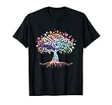 Colorful Life Is Really Good Vintage Unique Tree Art Gift T-Shirt