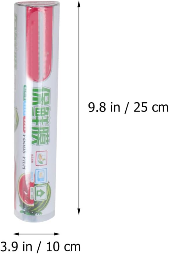 Food Cling Wrap Disposable Roll 2pcs 25cm X 45m Pe Fresh-keeping Film with Slide Cutter for Kitchen Food Storage and Wrapping