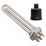 DC 12V Heizelement Rohrförmiger elektrischer Tauchsieder 100w 200w 300w 600w DN32 DN25 Wasser SUS304 1Stk(Dn32 with cover,12V_600W)