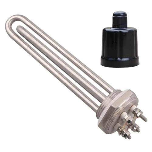 Calentador de inmersión eléctrico tubular DN32 de 12V y 600W en acero SUS304