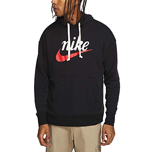 Nike Men s Sportswear Heritage Graphic Pullover Hoodie BV2933 (Black, Large)